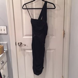♠Bebe Black One Shoulder Dress♠️